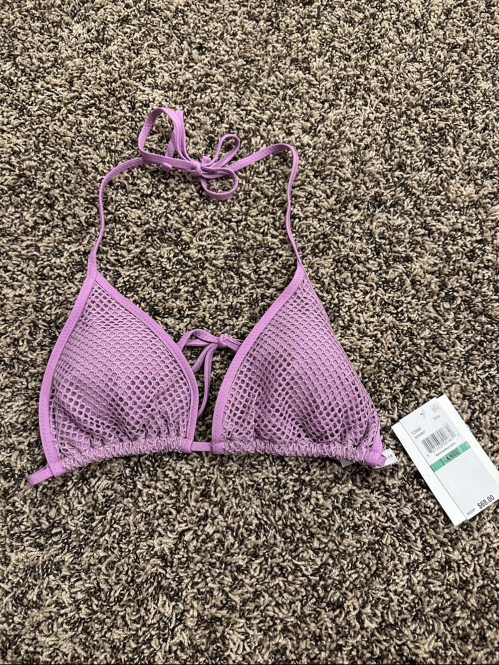 BECCA Lilac Mesh Triangle Bikini Top